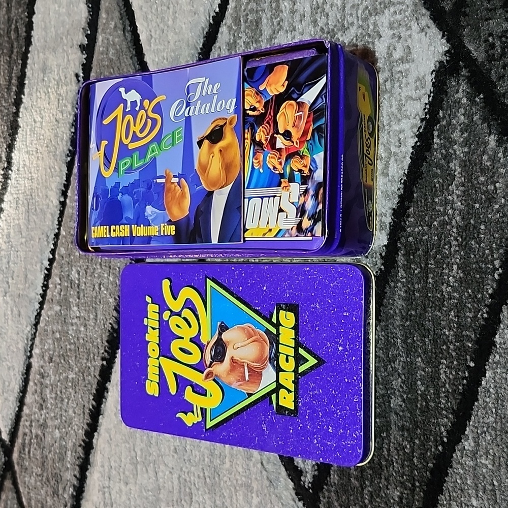1994 SMOKIN' JOE'S PURPLE RACING MATCHBOOKS TIN RJ REYNOLDS COLLECTOR TIN